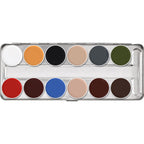 Kryolan Professional 1004 Supracolor Palette 12 Colors