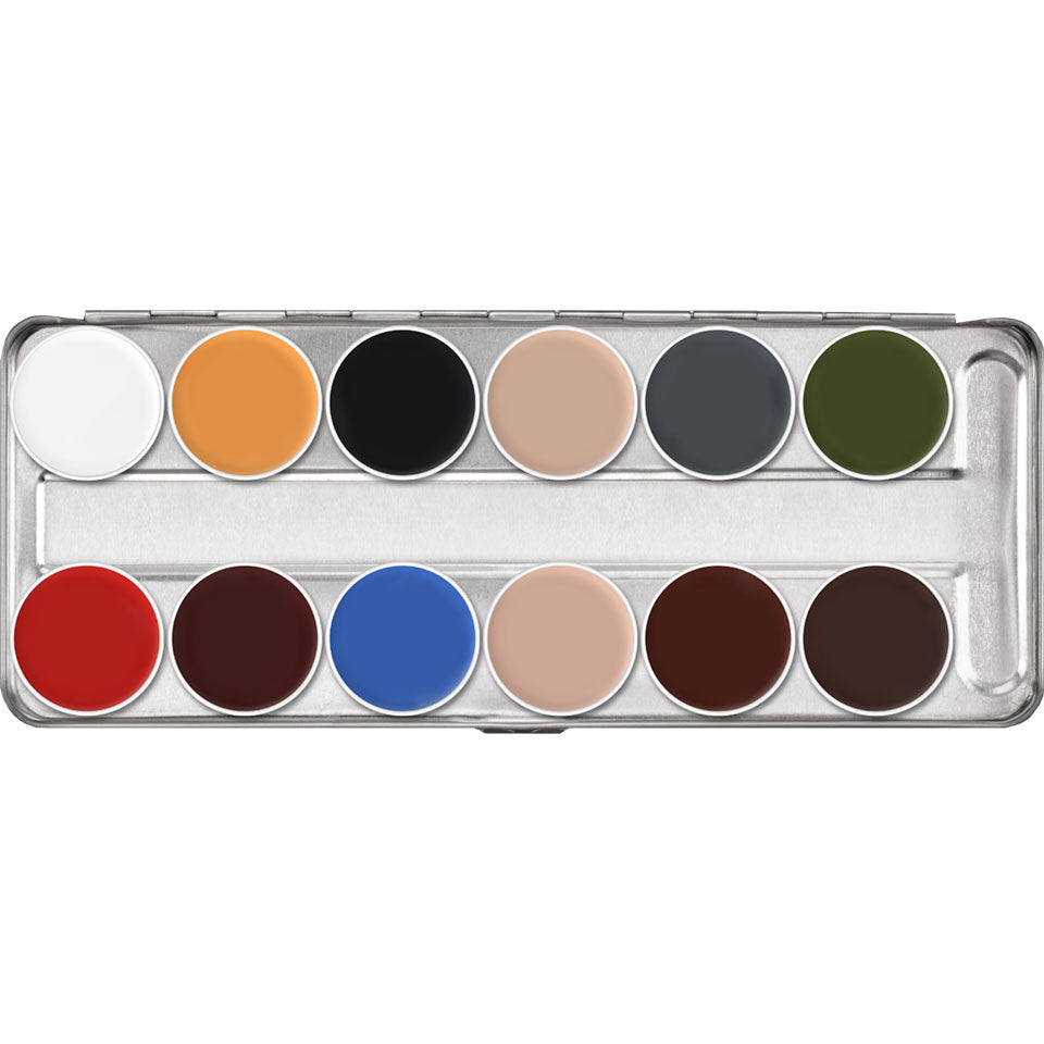 Kryolan Professional 1004 Supracolor Palette 12 Colors