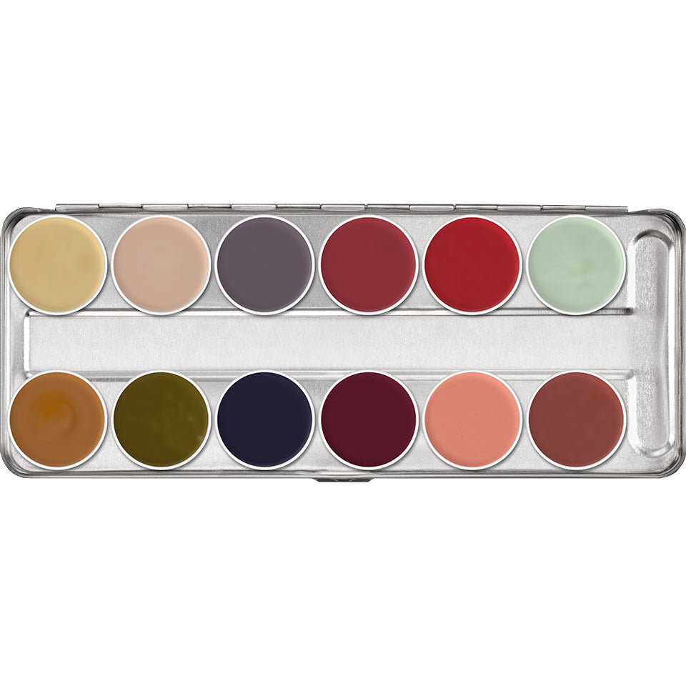 Kryolan Professional 1004 Supracolor Palette 12 Colors