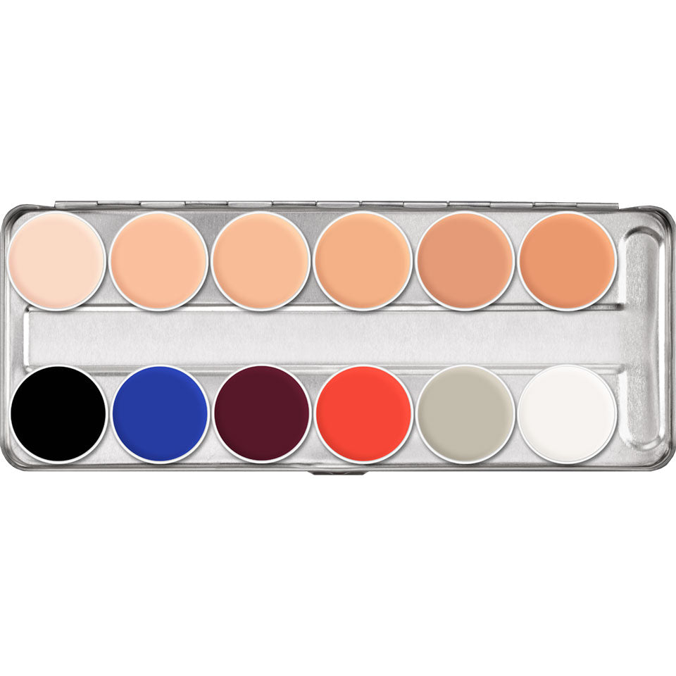 Kryolan Professional 1004 Supracolor Palette 12 Colors