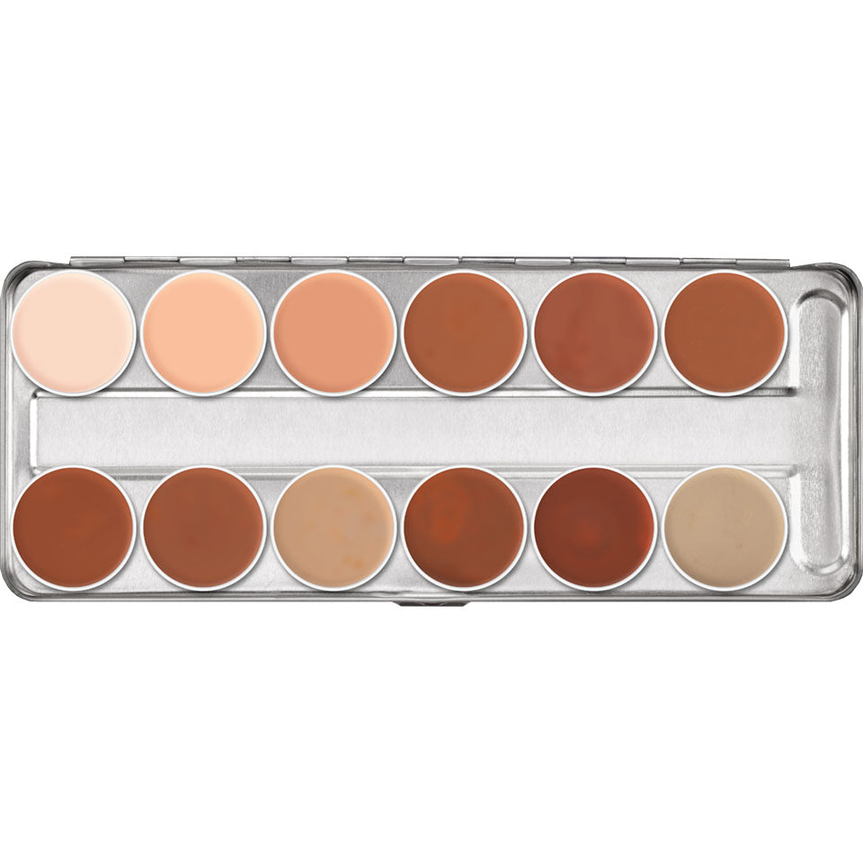 Kryolan Professional 1004 Supracolor Palette 12 Colors