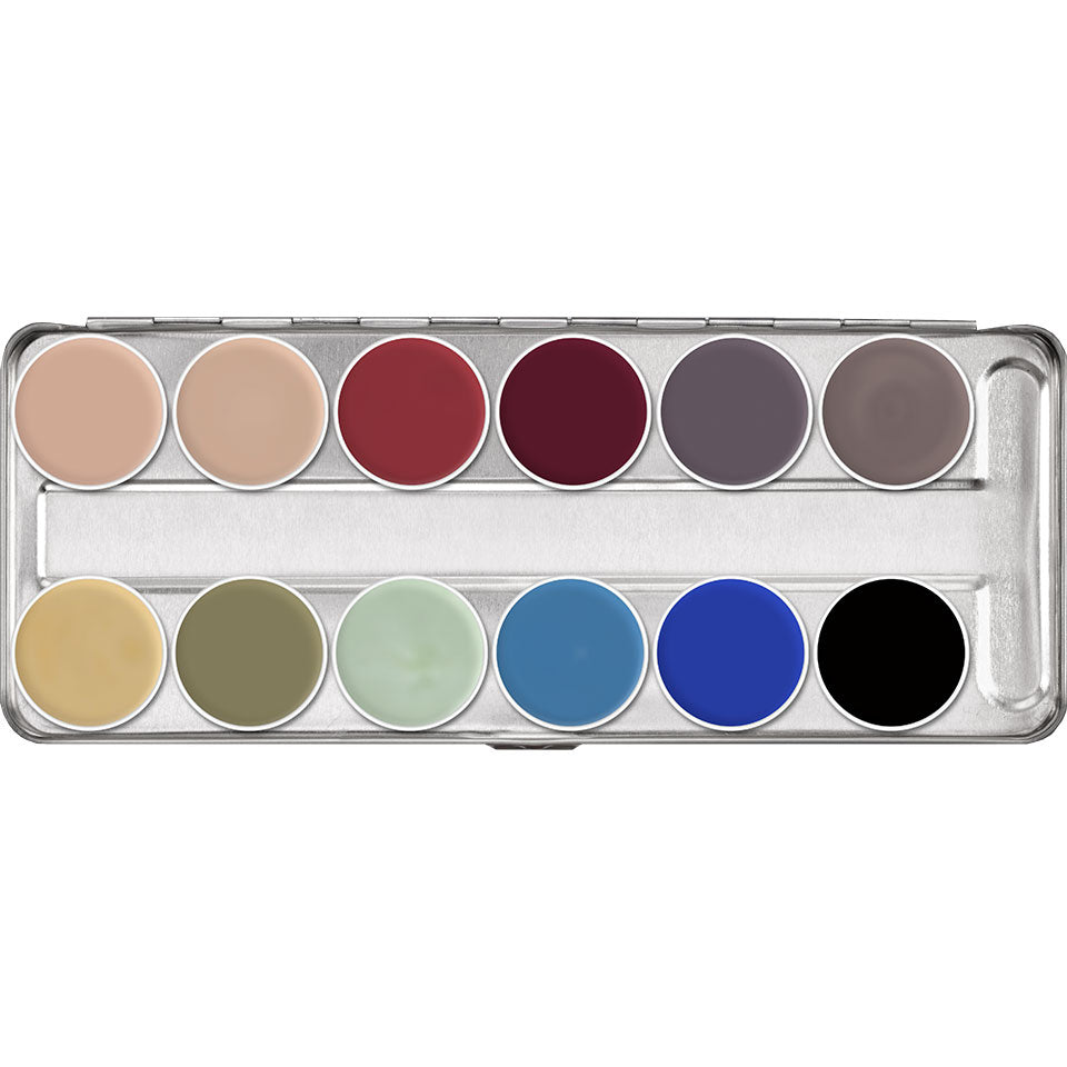 Kryolan Professional 1004 Supracolor Palette 12 Colors