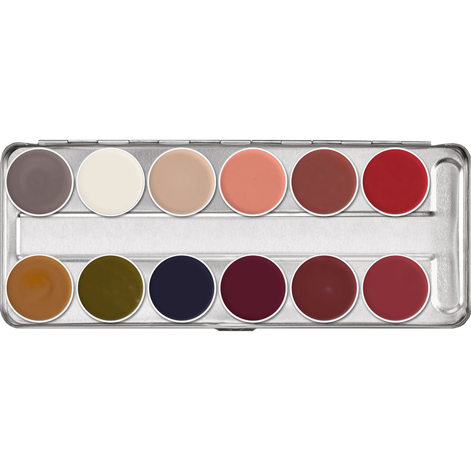 Kryolan Professional 1004 Supracolor Palette 12 Colors