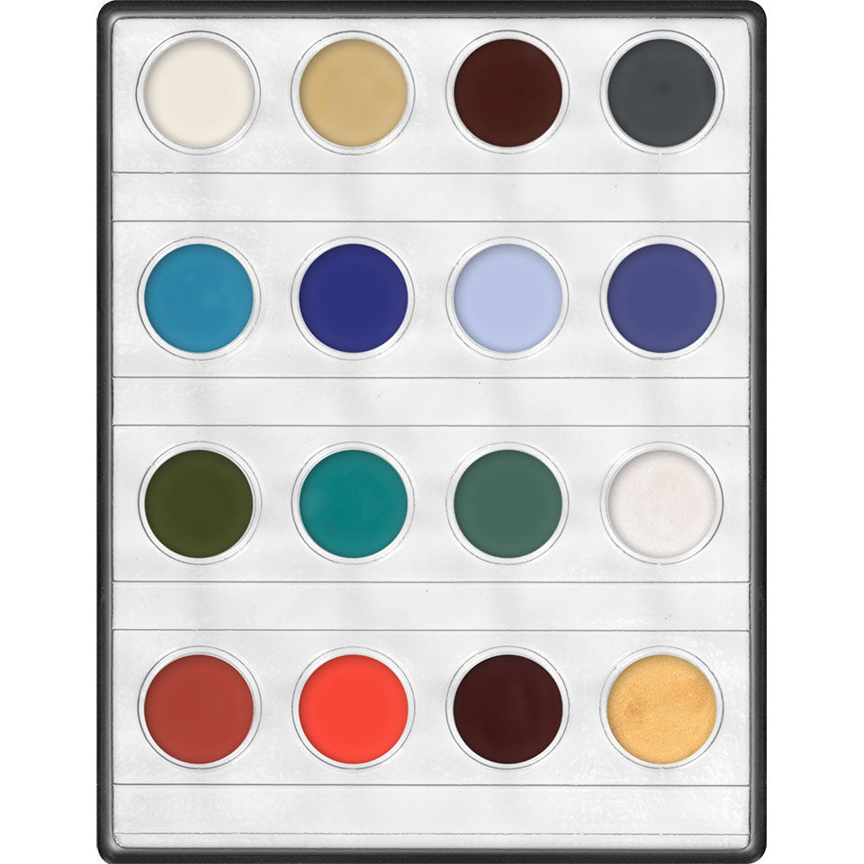Kryolan Professional 1006 Supracolor Mini-Palette 16 Colors
