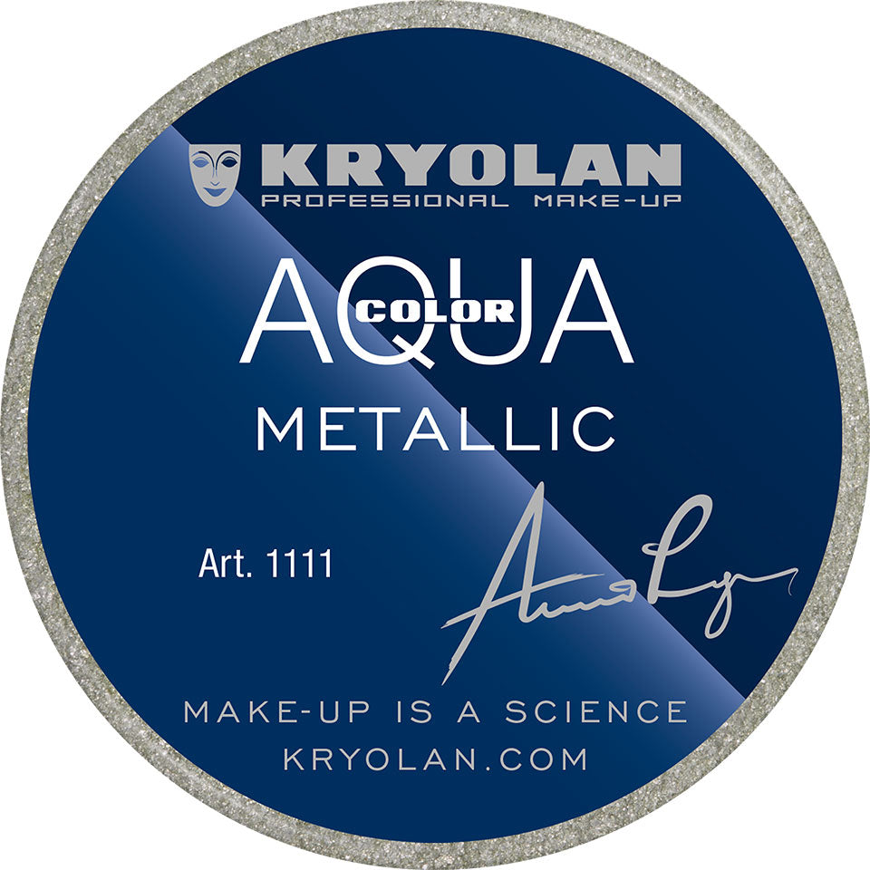 Kryolan Professional 1111 Aquacolor Metallic 8ml - Silver Green