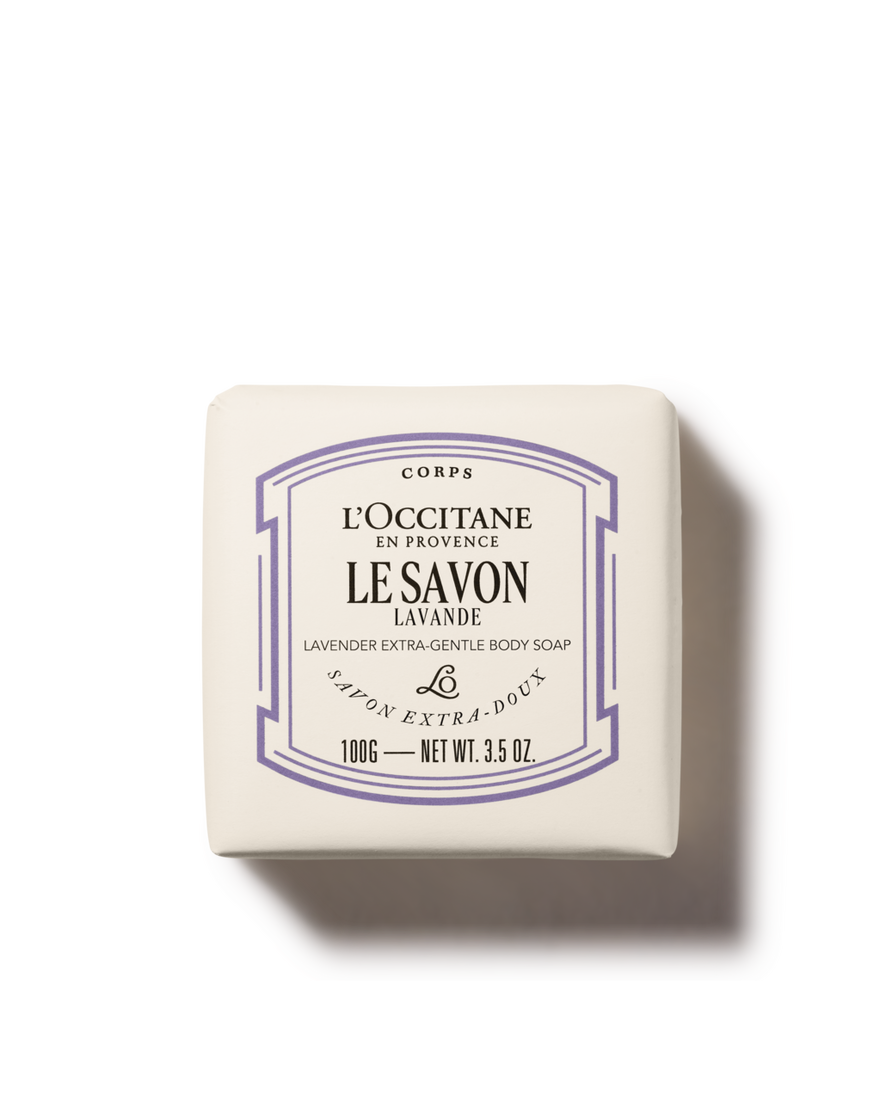 L'Occitane Le Savon Shea Lavender Extra-Gentle Body Soap 3.5oz