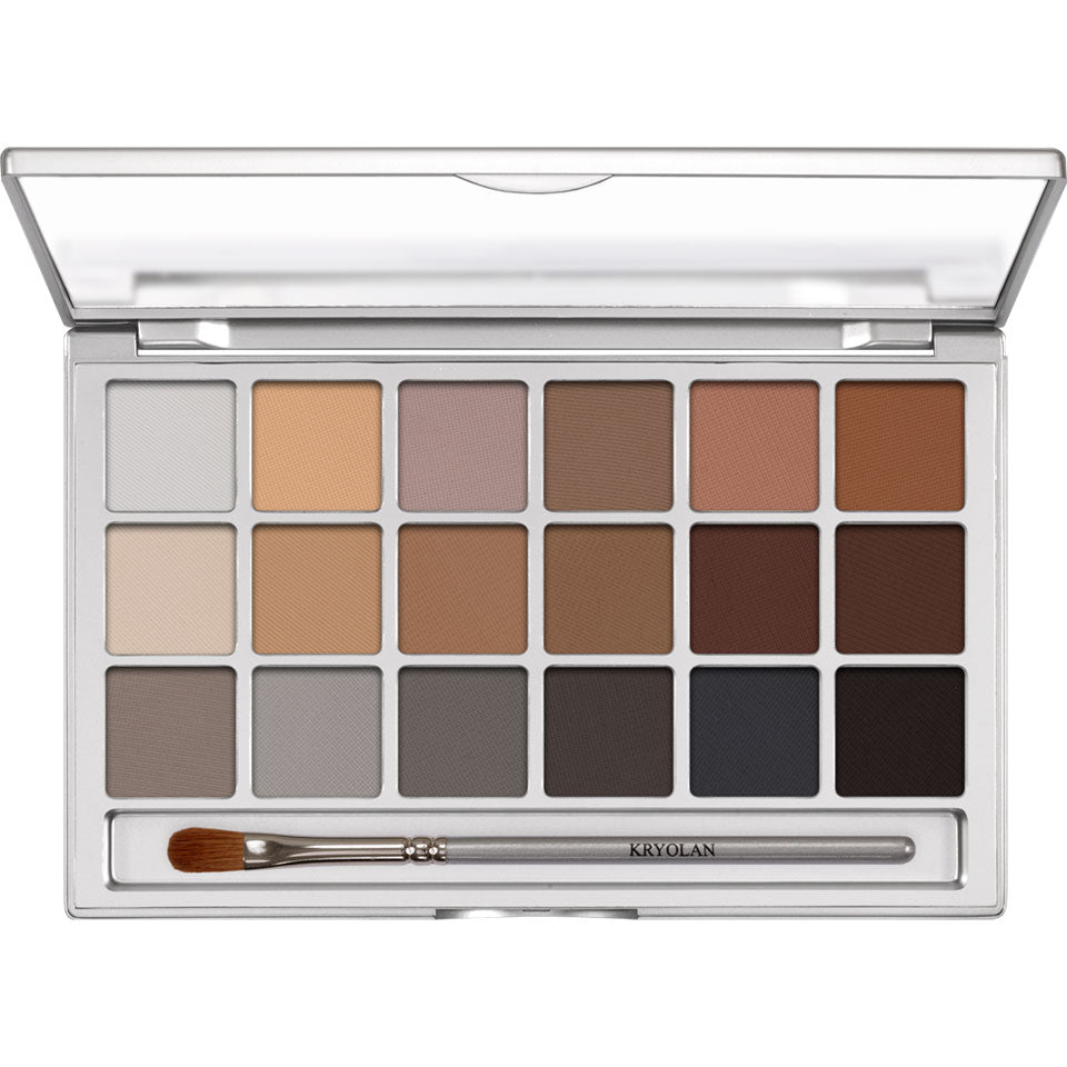 Kryolan Professional 5318 Eye Shadow Variety 18 Colors Palette