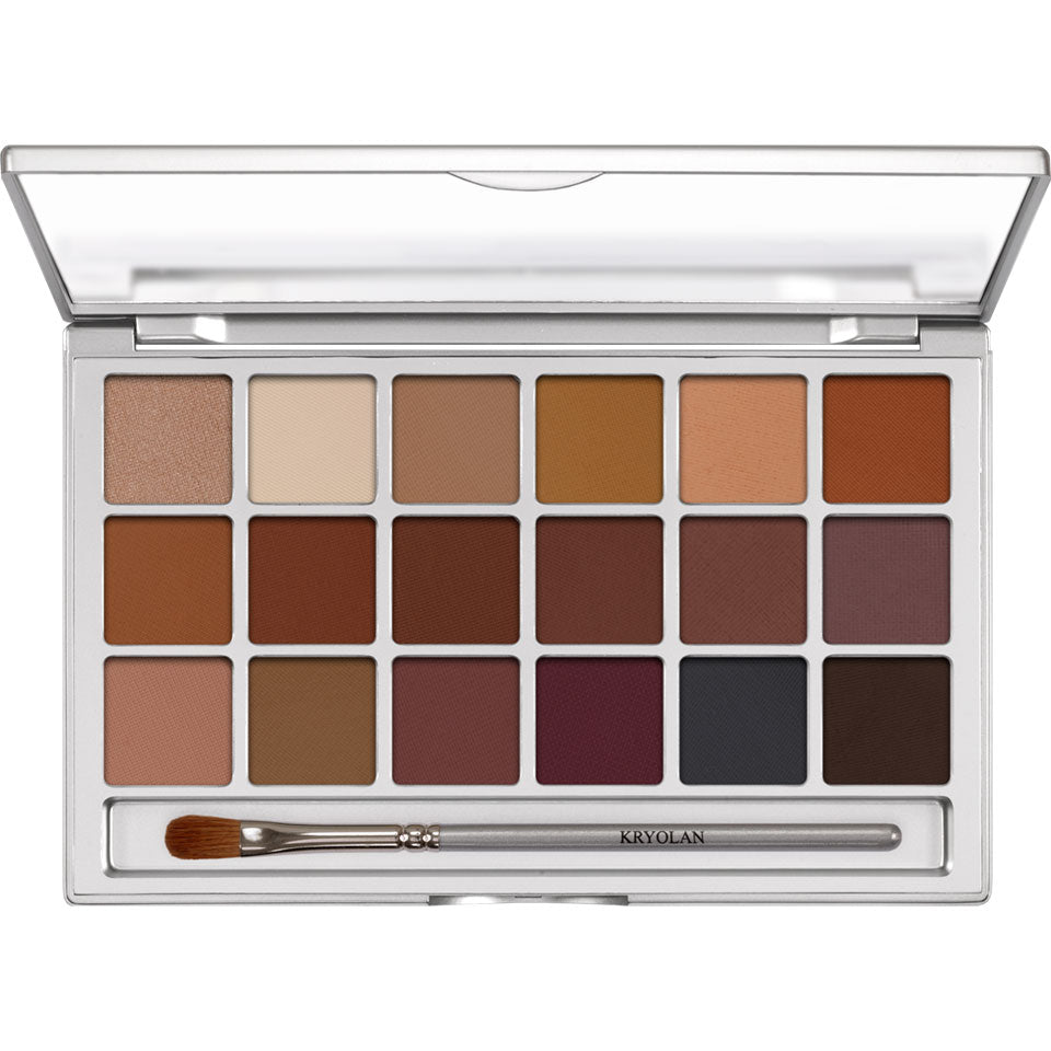 Kryolan Professional 5318 Eye Shadow Variety 18 Colors Palette