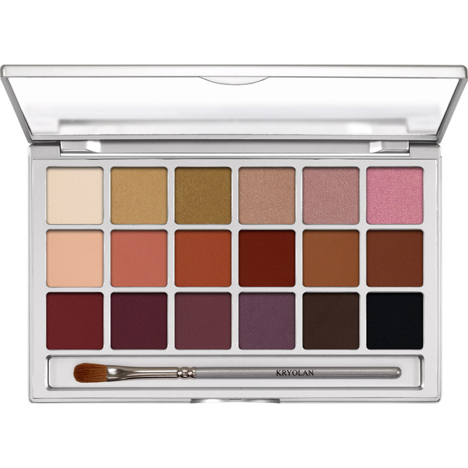 Kryolan Professional 5318 Eye Shadow Variety 18 Colors Palette