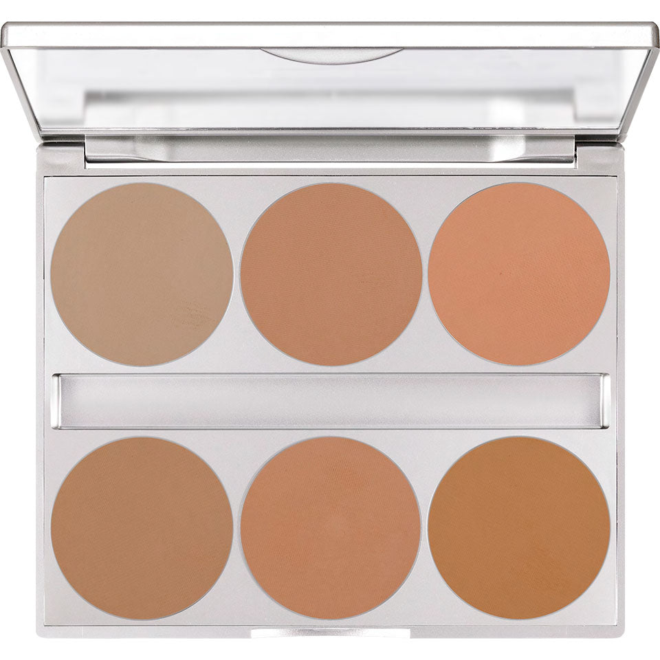 Kryolan Professional 9126 Dual Finish Palette 6 Colors