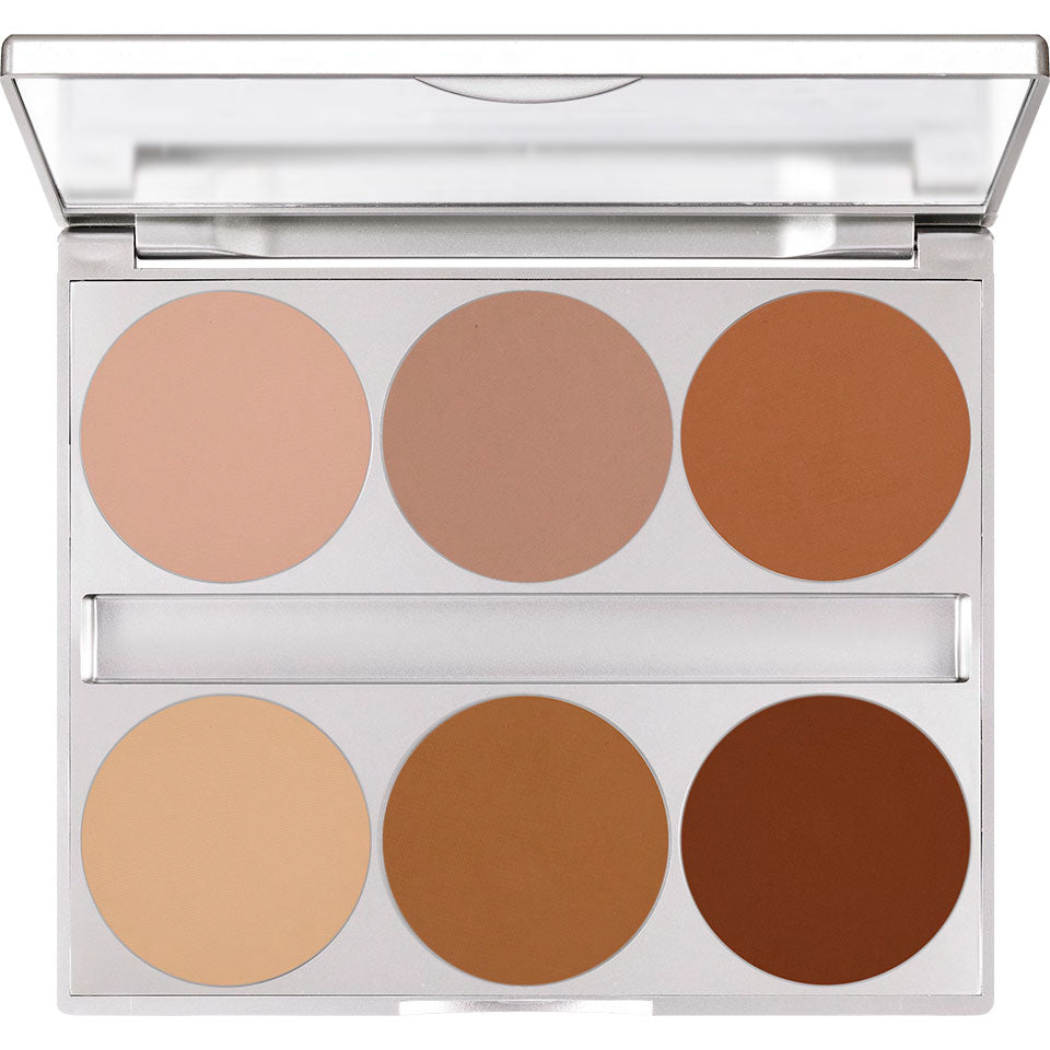 Kryolan Professional 9126 Dual Finish Palette 6 Colors