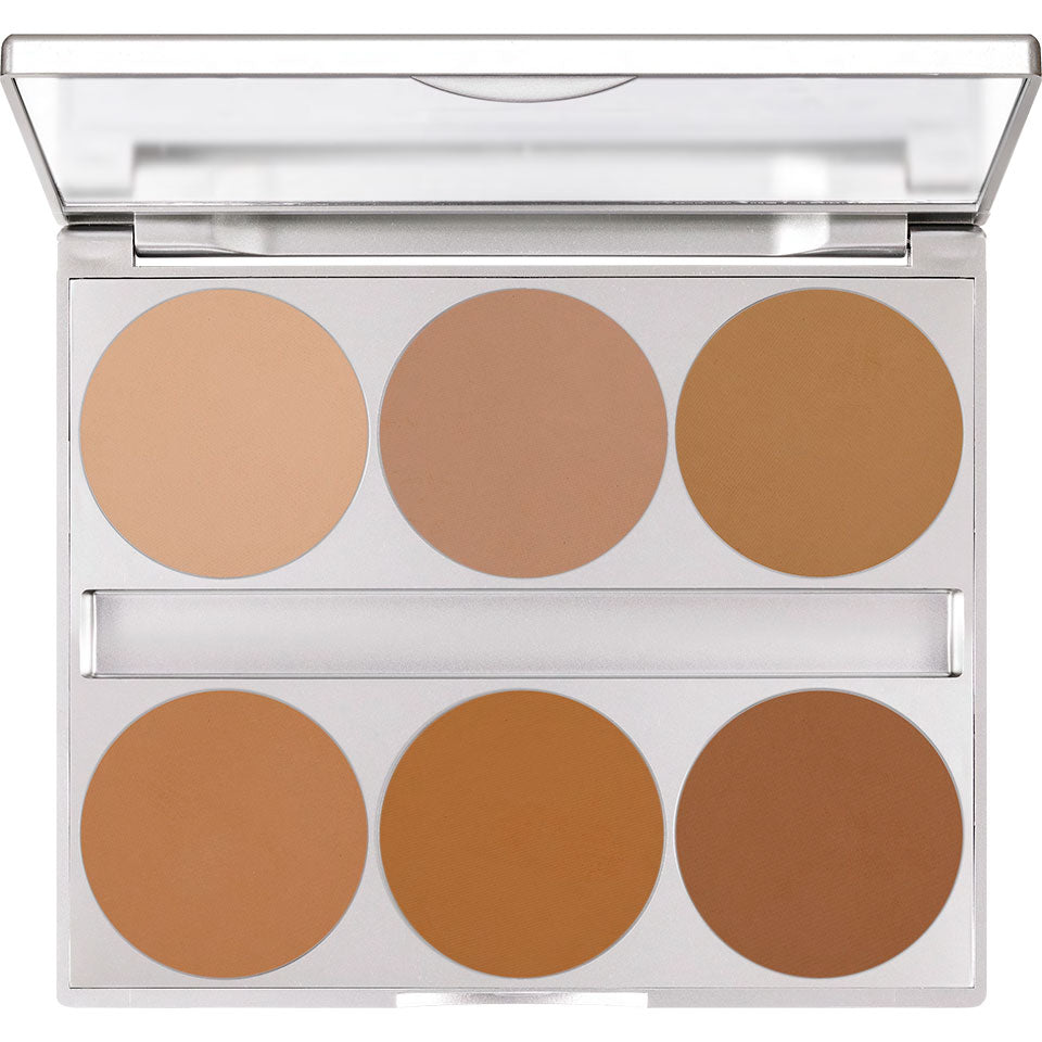 Kryolan Professional 9126 Dual Finish Palette 6 Colors - Warm Complexion