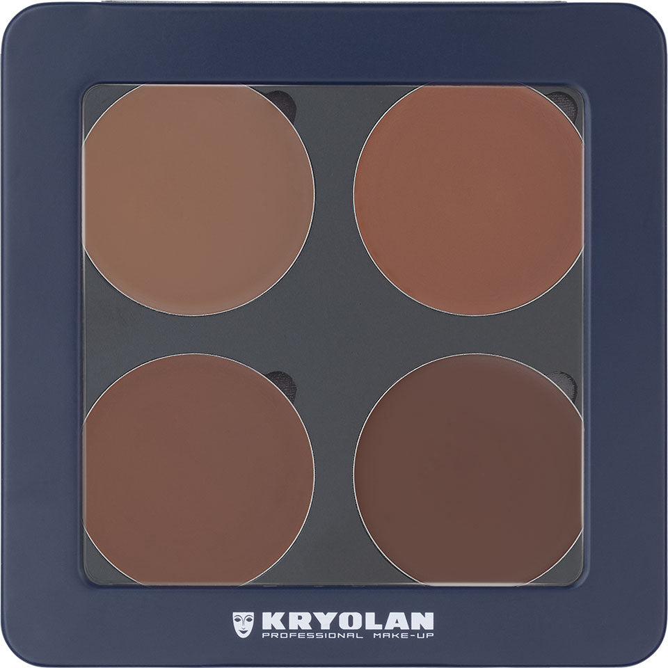 Kryolan Professional 9154 Sculpt & Glow Palette 4 Colors