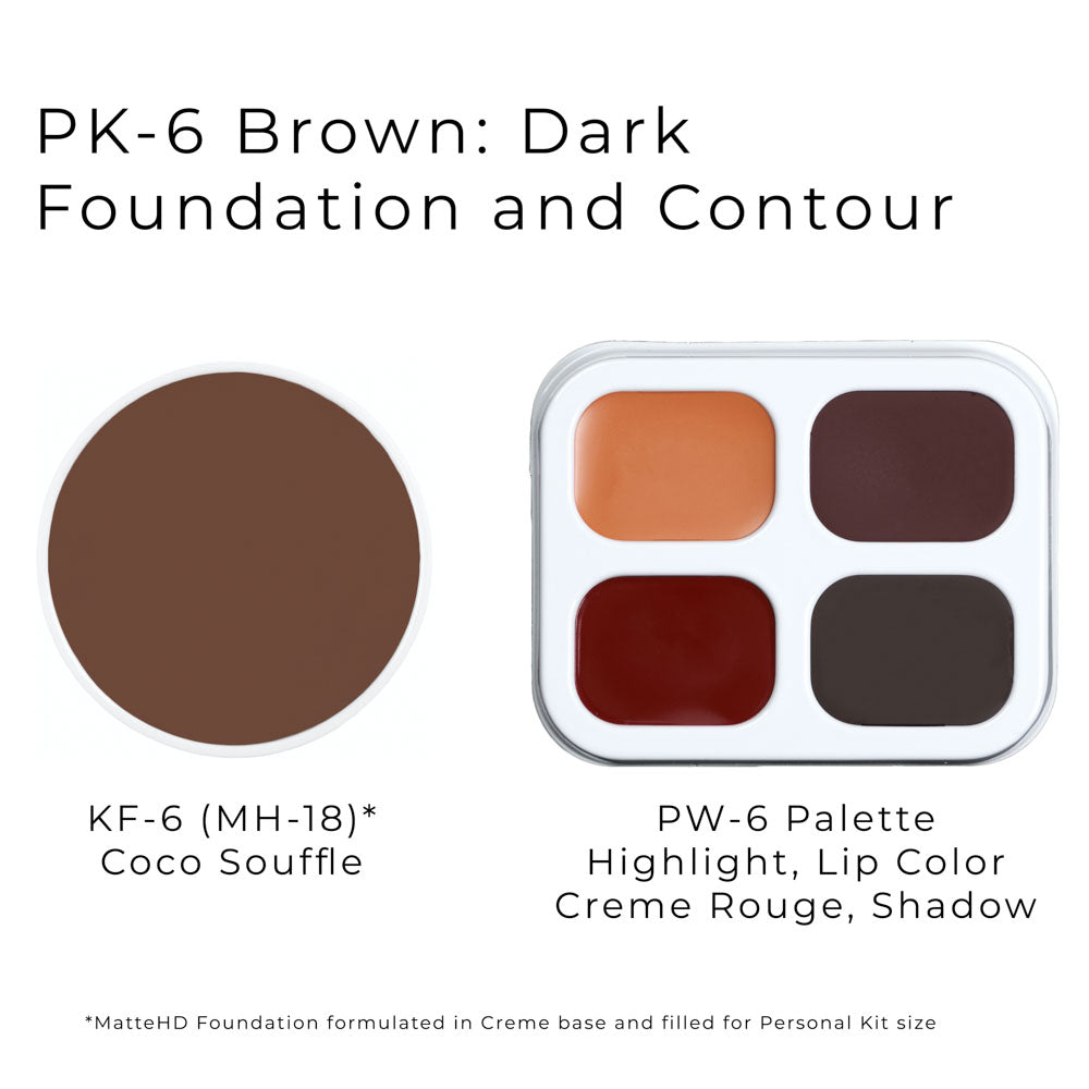 Ben Nye PK Personal Student Kit - PK-6 Brown: Dark