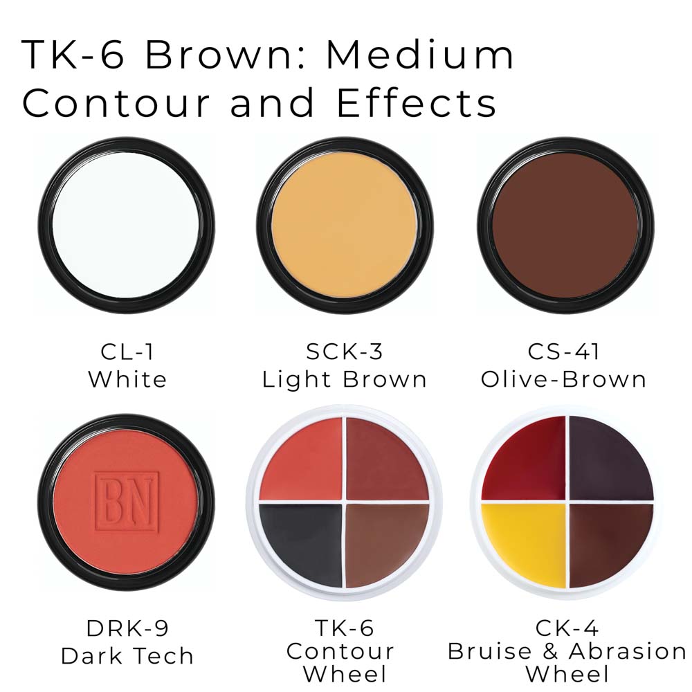 Ben Nye TK Theatrical Kit + Gift with Purchase 8oz Brush Cleaner
