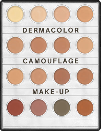 Kryolan Professional 71006 Camouflage Creme Mini-Palette 16 Colors