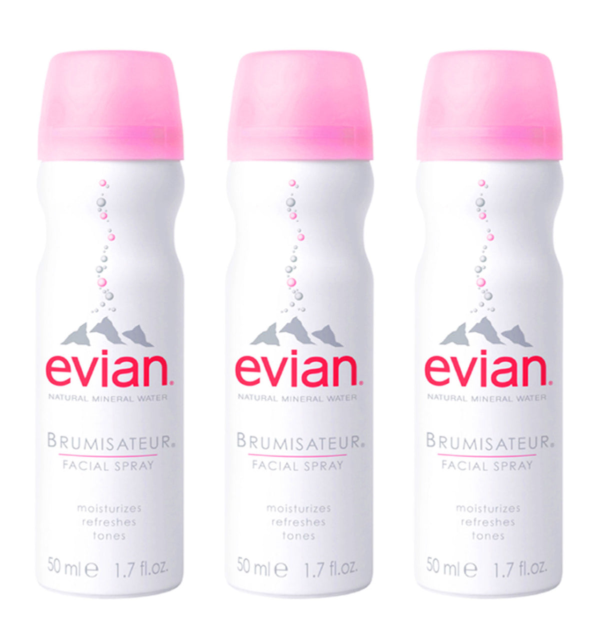 Evian Brumisateur Spray 1.7oz Trio