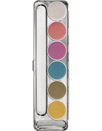 Kryolan Professional 1147 Aquacolor Interferenz Palette 6 Colors