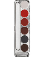 Kryolan Professional 1107 Aquacolors Palette 6 Colors