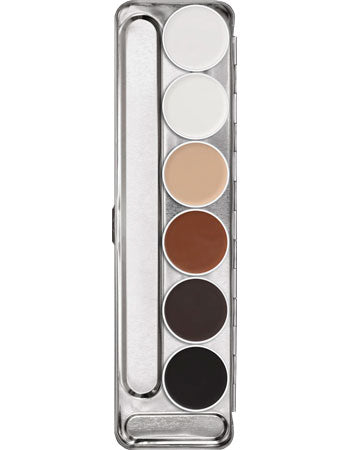 Kryolan Professional 1107 Aquacolors Palette 6 Colors - Sp1