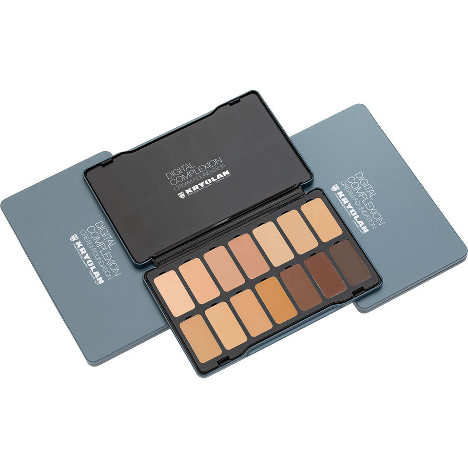 Kryolan Professional 11008 Digital Complexion Cream Foundation Palette 14 Colors