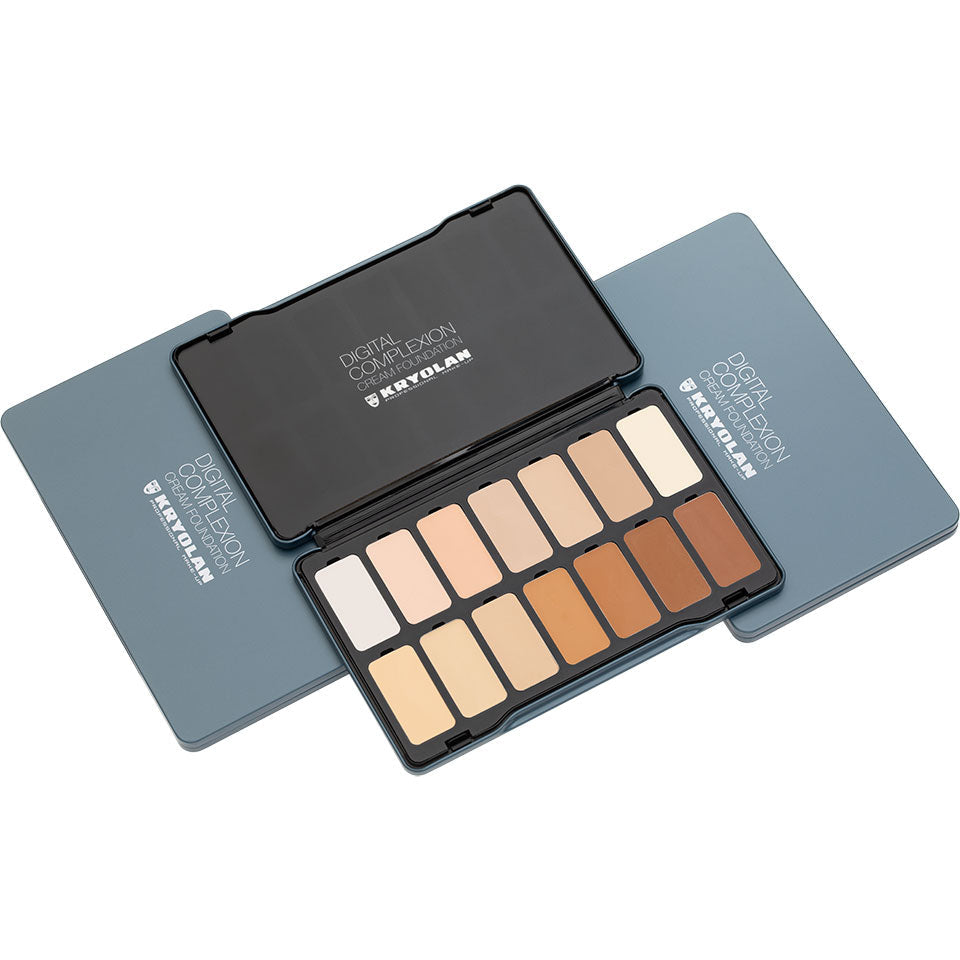 Kryolan Professional 11008 Digital Complexion Cream Foundation Palette 14 Colors