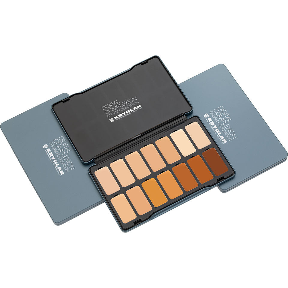 Kryolan Professional 11008 Digital Complexion Cream Foundation Palette 14 Colors - DIGITAL 3