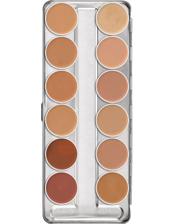 Kryolan Professional 1004 Supracolor Palette 12 Colors - TV