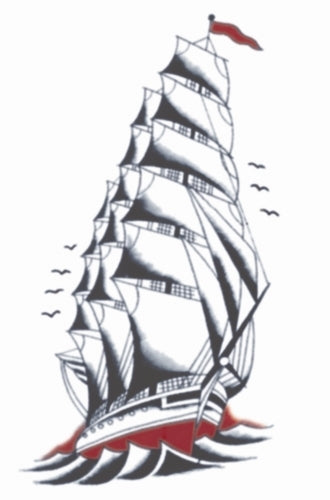 Tinsley Vintage Temporary TattooTransfers - 116 Ship 1920