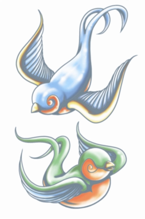 Tinsley Vintage Temporary TattooTransfers - 130 Swallows