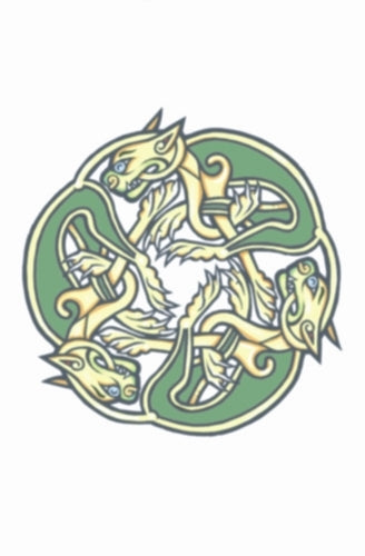 Tinsley Tribal Temporary Tattoo Transfers - 608 Celtic Dogs