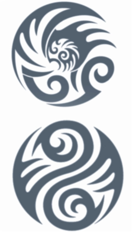 Tinsley Tribal Temporary Tattoo Transfers - 618 Circles