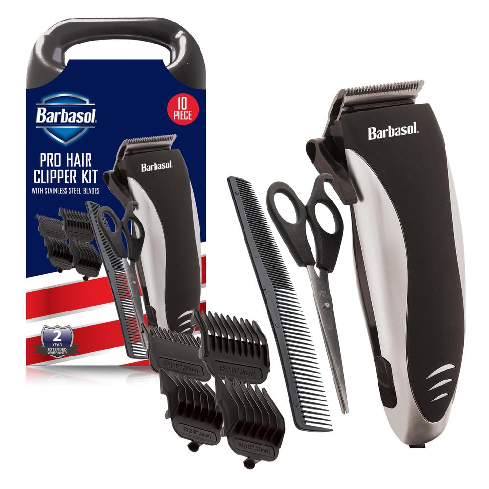 Barbasol Pro Hair Clipper Kit with Stainless Steel Blades