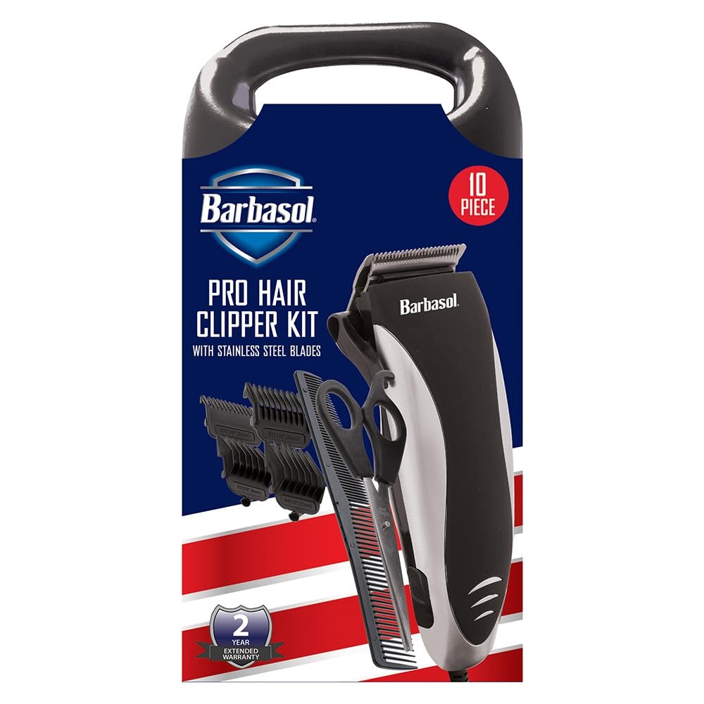 Barbasol Pro Hair Clipper Kit with Stainless Steel Blades