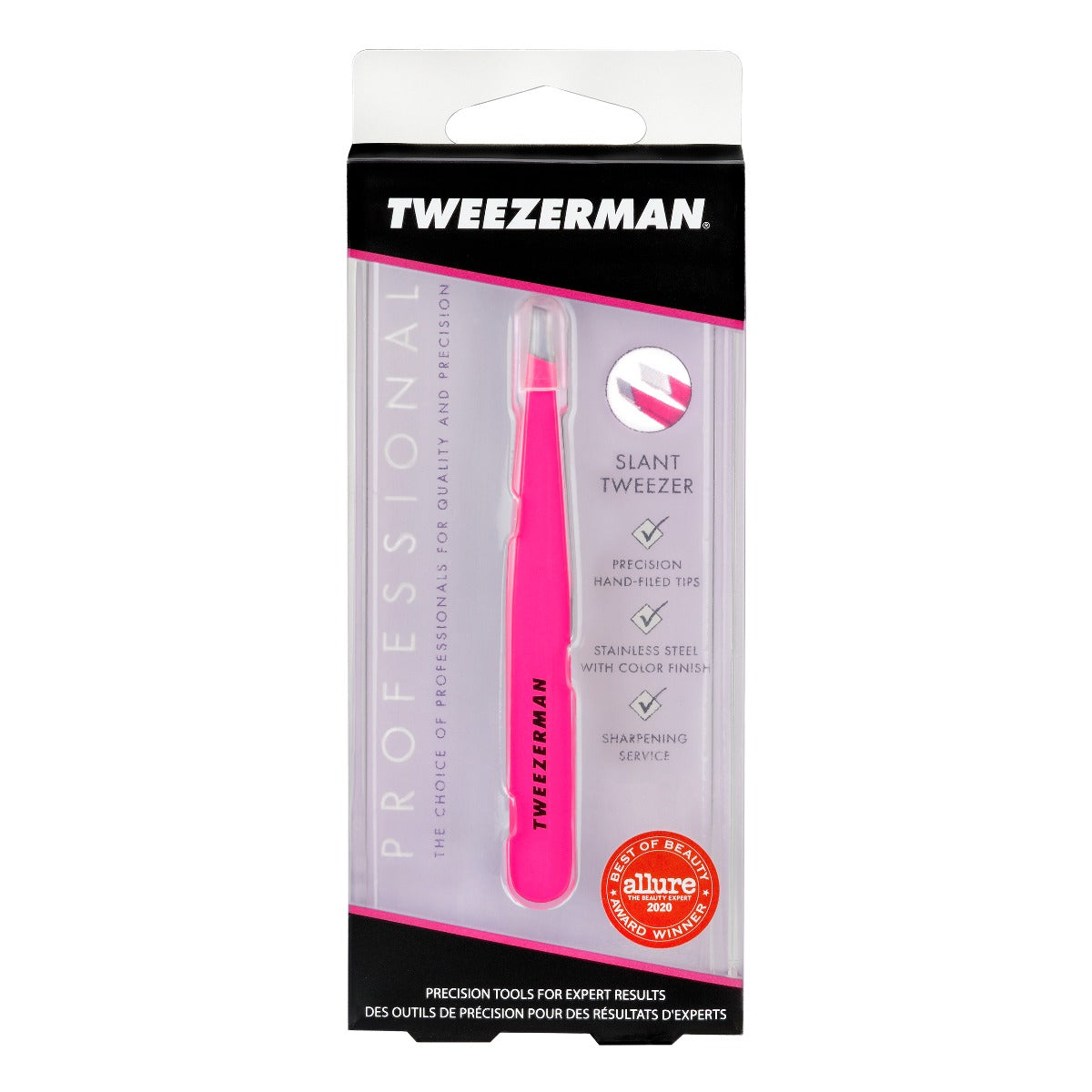 TWEEZERMAN Slant Tweezer Neon Pink 1230-NPP