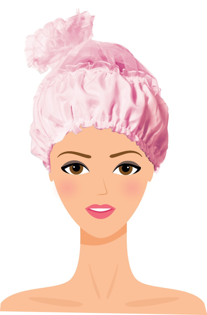 Fromm Diane 160033 Satin Lined Sleep Cap Pink