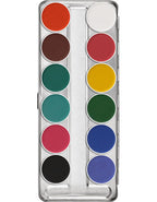 Kryolan Professional 1104 Aquacolor Palette 12 Colors