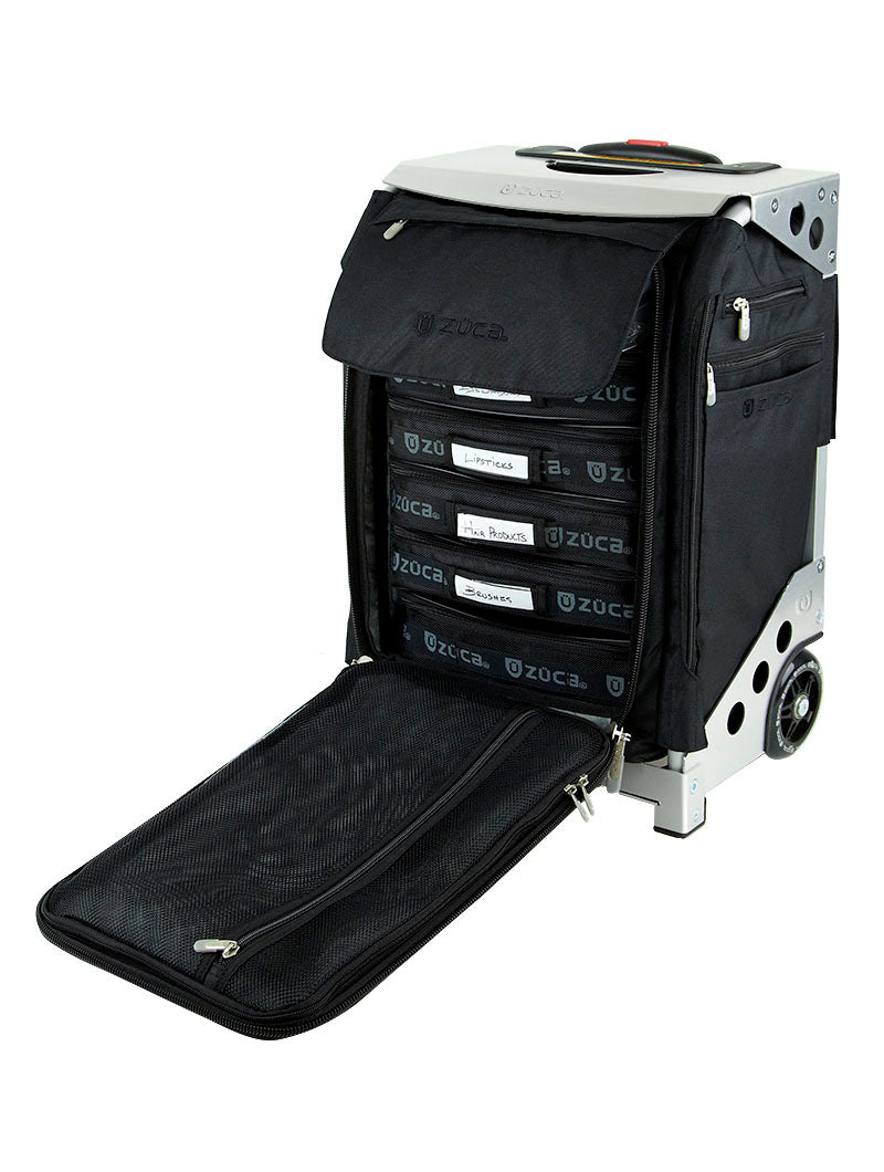 Zuca Flyer Artist with 5 pouches - Black on Silver