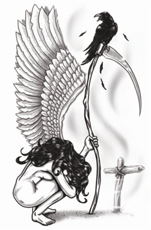 Tinsley Gothic Temporary Tattoo Transfers - 201 Angel of De