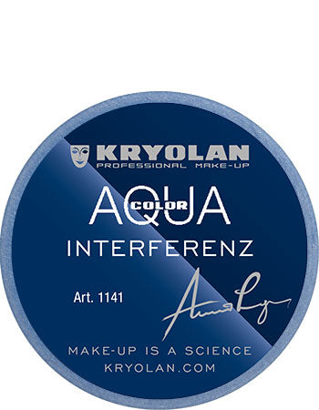 Kryolan Professional 1141 Aquacolor Interferenz .5 oz - Silver Blue