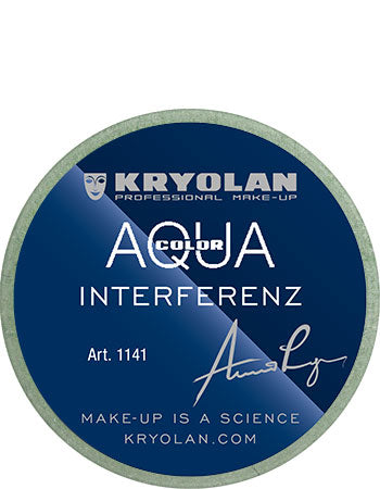 Kryolan Professional 1141 Aquacolor Interferenz .5 oz - Silver Green