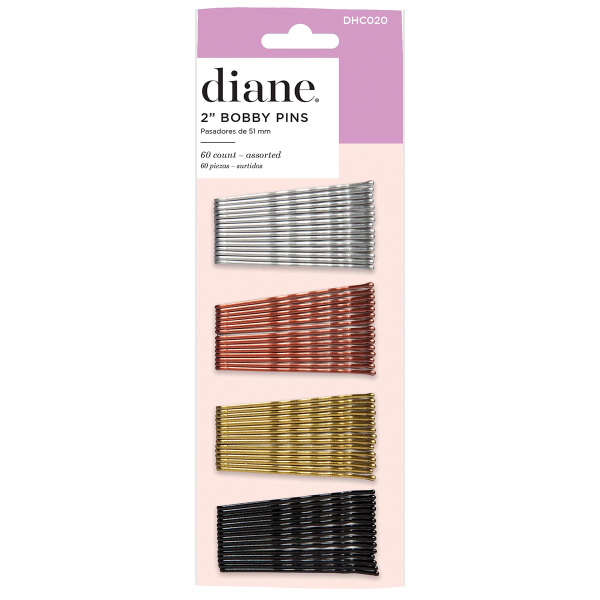 Fromm Diane DHC020 Bob Pins 2 Inch Metallics 60pk