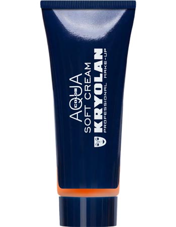 Kryolan Professional 1128 Aquacolor Soft Cream Tube 25mL - Mandarin