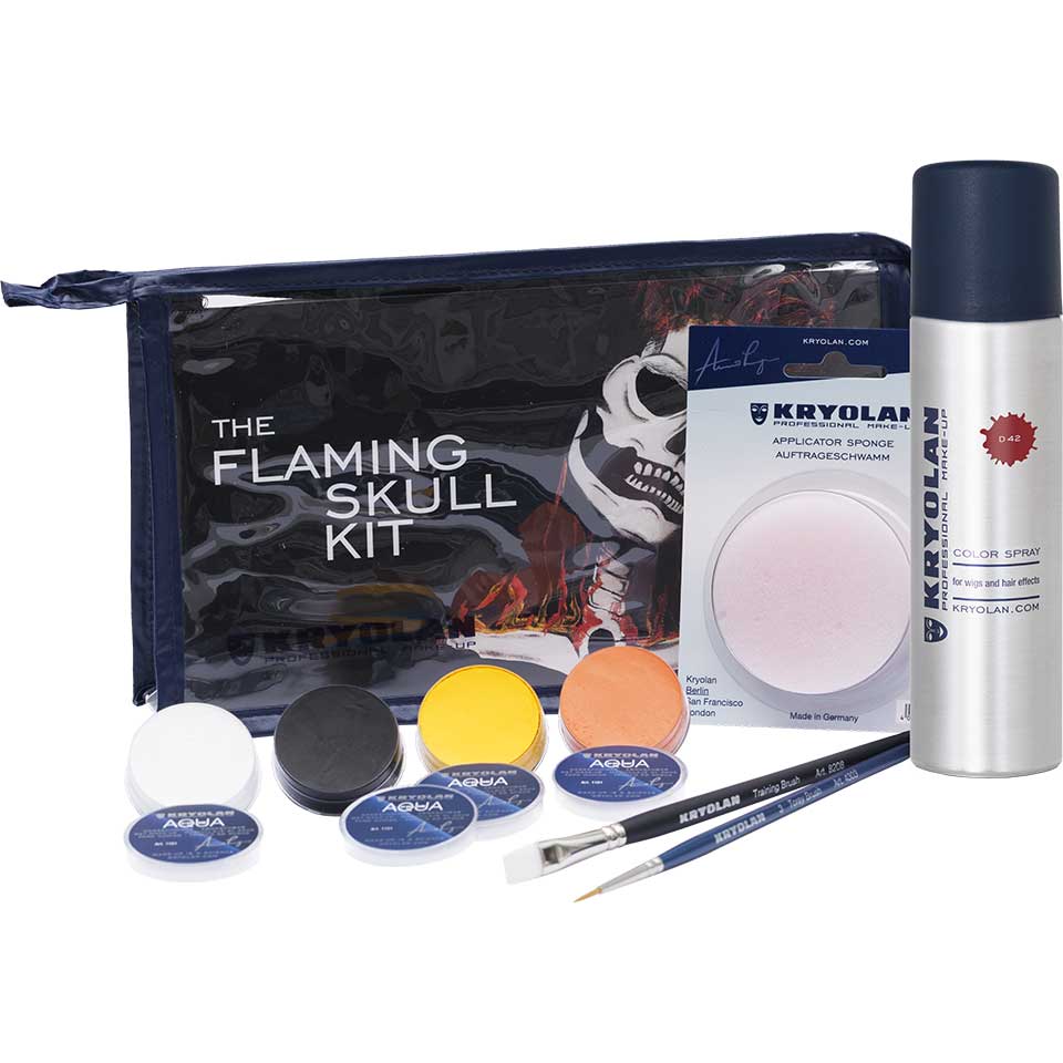 Kryolan Professional 3009 The Flaming Skull Kit