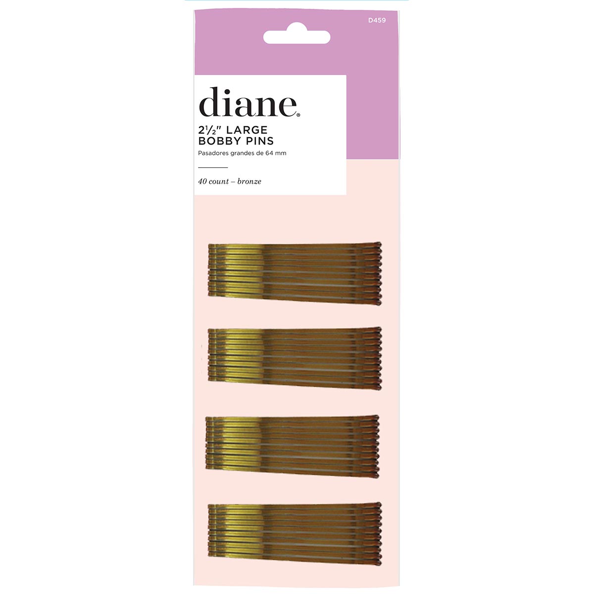 Fromm Diane 459 Large Bob Pins 2 1/2 Inch Bronze 40pk