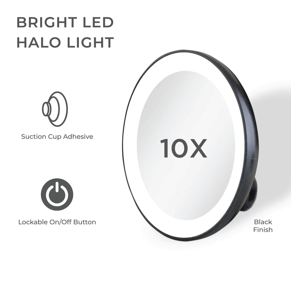 Zadro MLED15X 3.5" Round Mini LED Ring Lighted Spot Hand Mirror