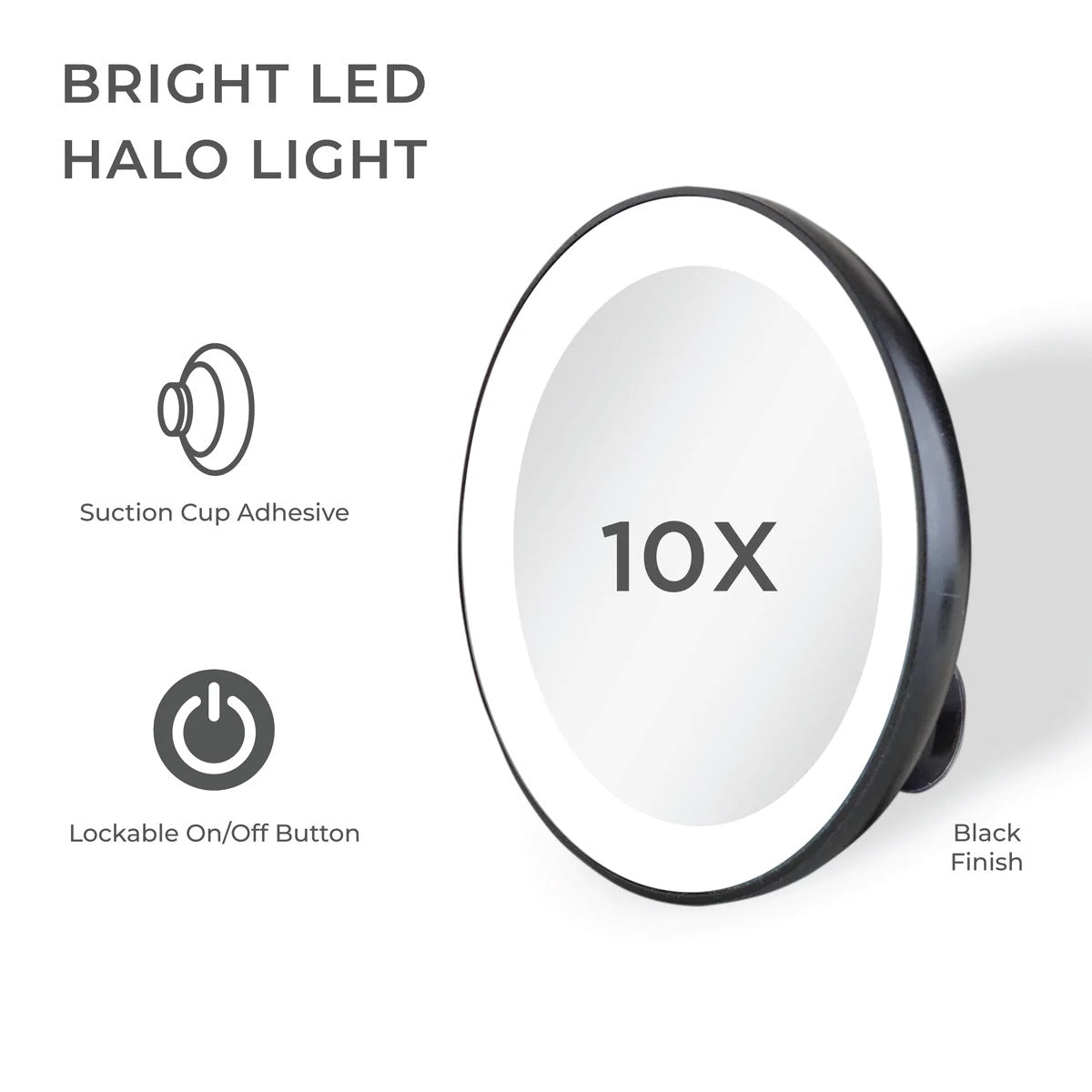 Zadro MLED15X 3.5" Round Mini LED Ring Lighted Spot Hand Mirror