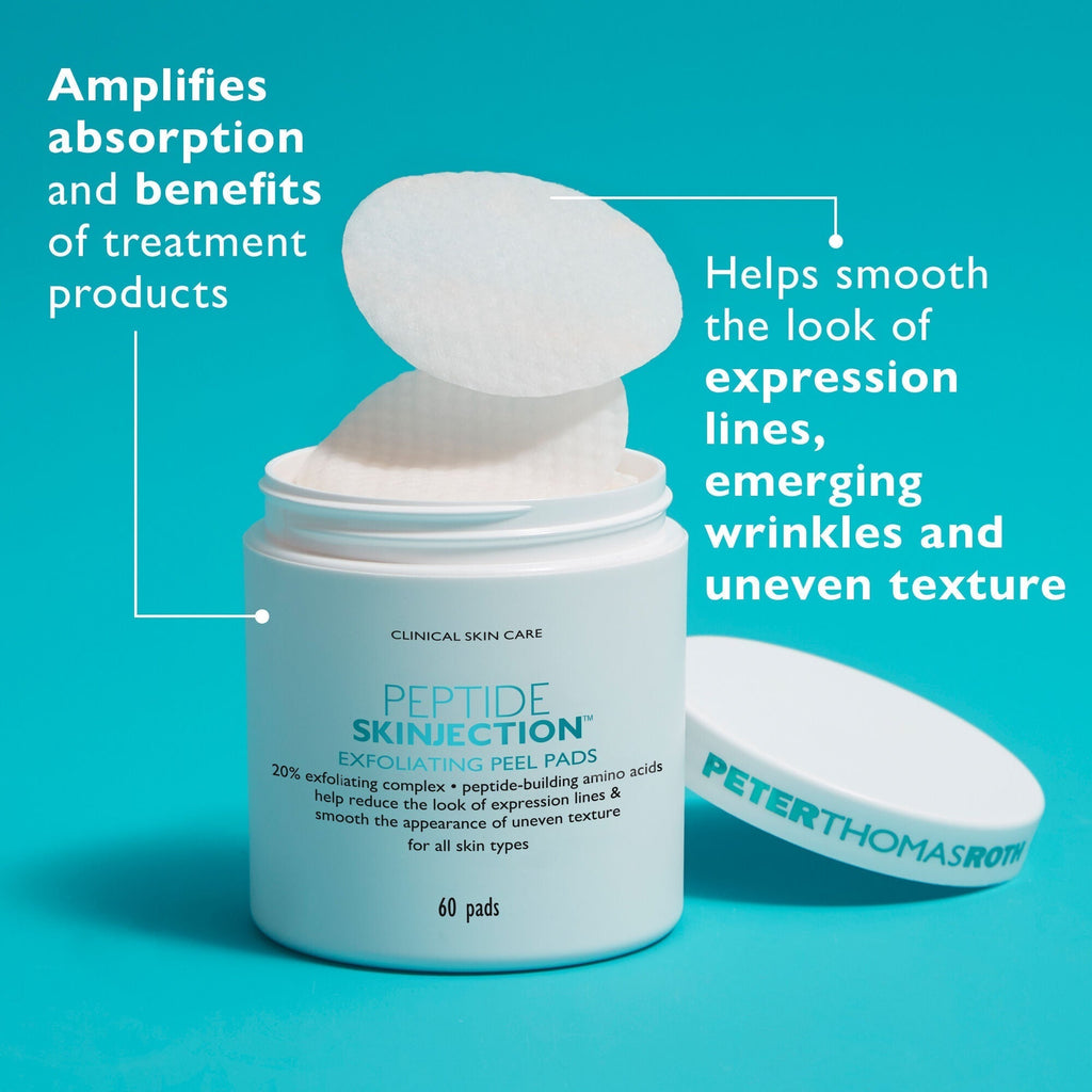 Peter Thomas Roth Peptide Skinjection Exfoliating Peel Pads 60 Pads