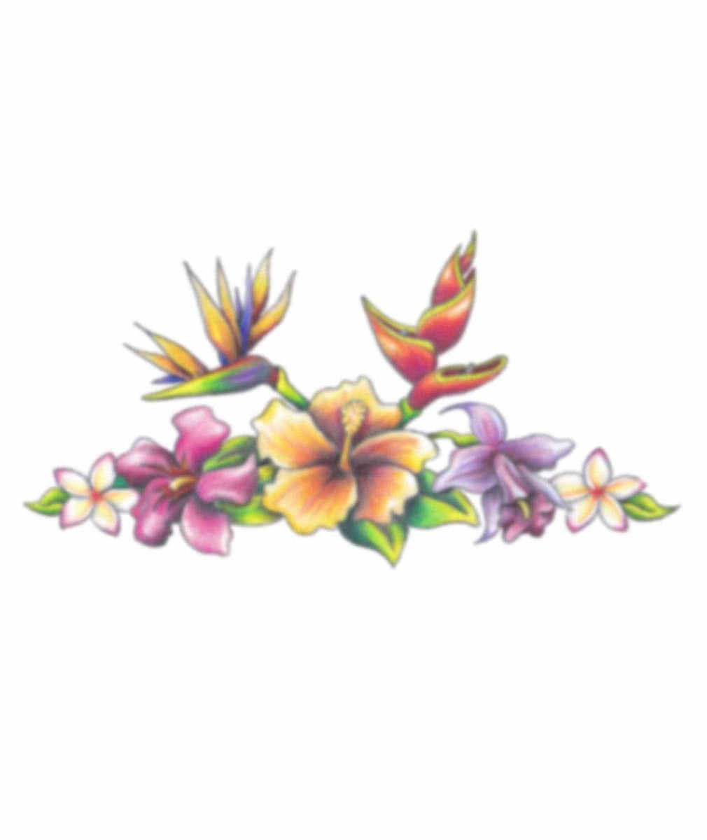 Hook Up Tattoos Single Tattoo Tropical Flowers