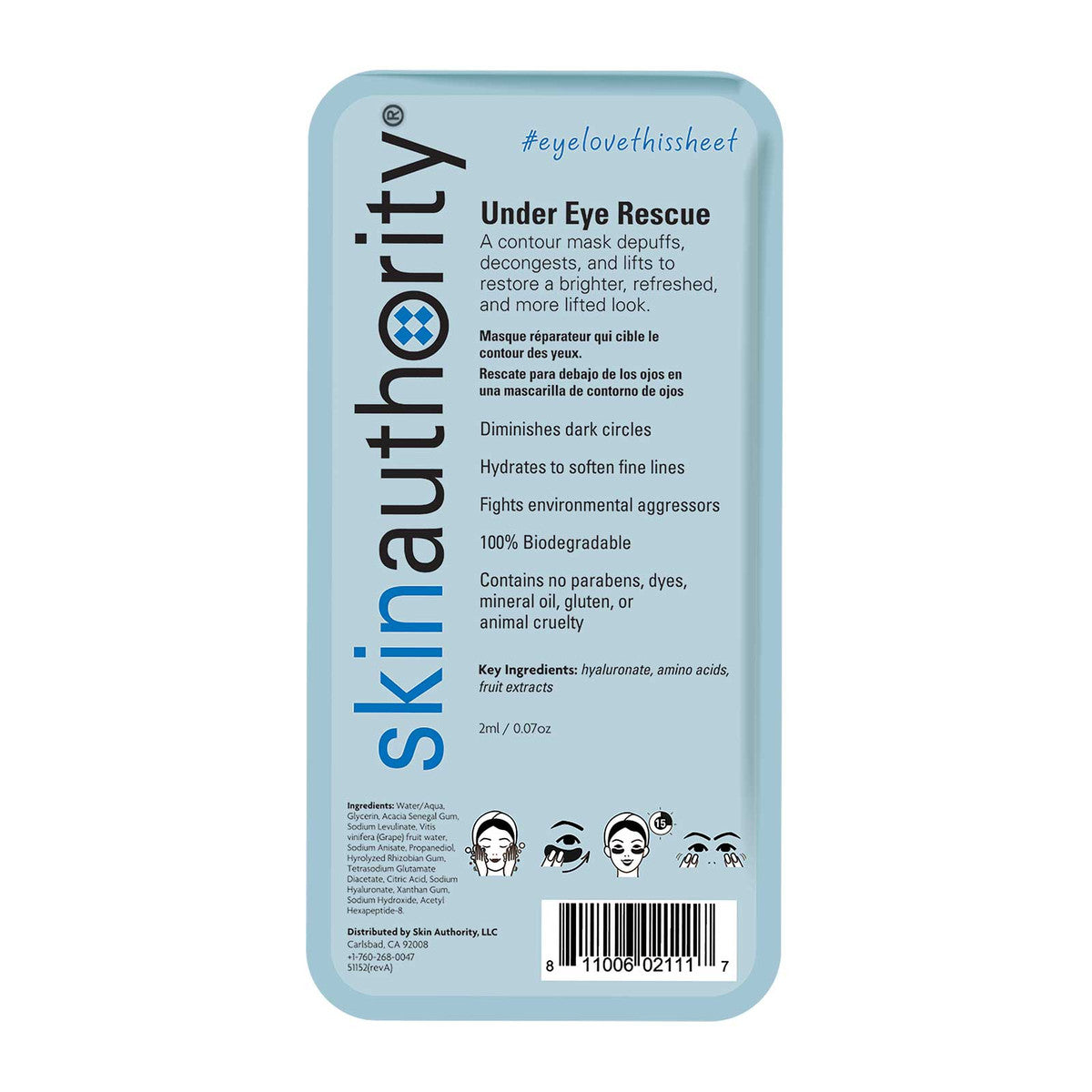 Skin Authority Under Eye Rescue Mask (1 Pair)